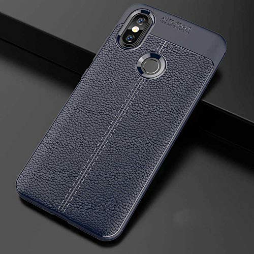 Zore Xiaomi Mi 6X Kılıf Niss Deri Görünümlü Silikon Lacivert