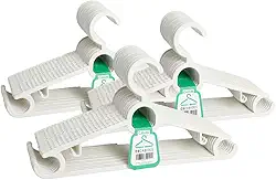 Kit 20 Unidades Cabide Branco Resistente Kits Cabides Reforçados Para Roupas Pesadas Resistentes Calças Shorts Camisetas Camisas Multiuso CSCABIDES