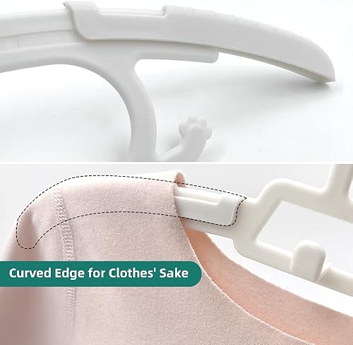 Miniatura 6 de Paquete de 24 perchas ajustables para ropa de bebé para armario, organizador resistente de plástico pesado para bebés, recién nacidos, niños