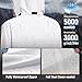 baleaf Women's Long Rain Coat Packable Waterproof Windbreaker Lightweight Cycling Jacket with Hood White L