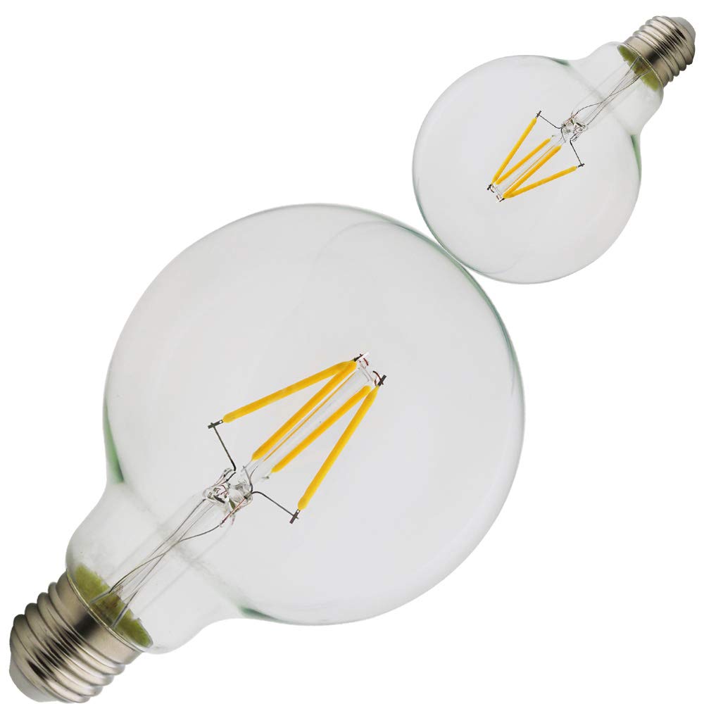 1-Pack Led No Dimmable Edison Bulbs 4W 110V Antique Style Light Bulbs Warm White 2200K Glass Circular Cage — view 5