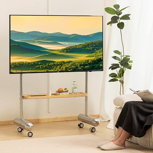 Soporte móvil para TV con ruedas ajustable altura 120cm miniatura 2