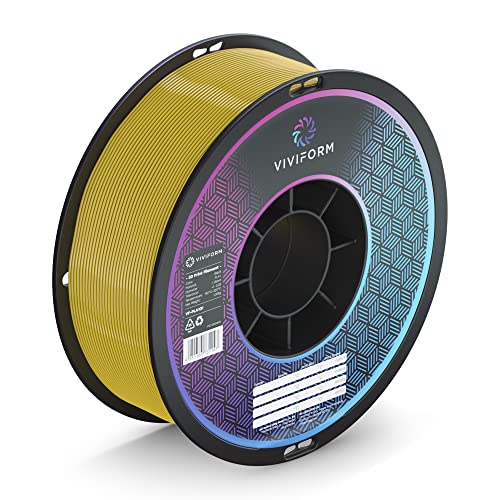 Viviform PLA+ Filament for 3D Printers, 1 kg roll, Diameter 1.75 mm +/- 0.03 mm, Yellow, VF-PLA106