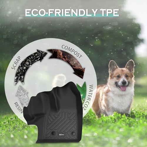 Image of KARPAL Floor Mats for 2015-2021 Ford Transit 150 /250 /350 /350HD w /Carpet Flooring (No Fit Transit Connect), Custom Fit TPE All Weather Ford Transit Accessories Front Floor Liner