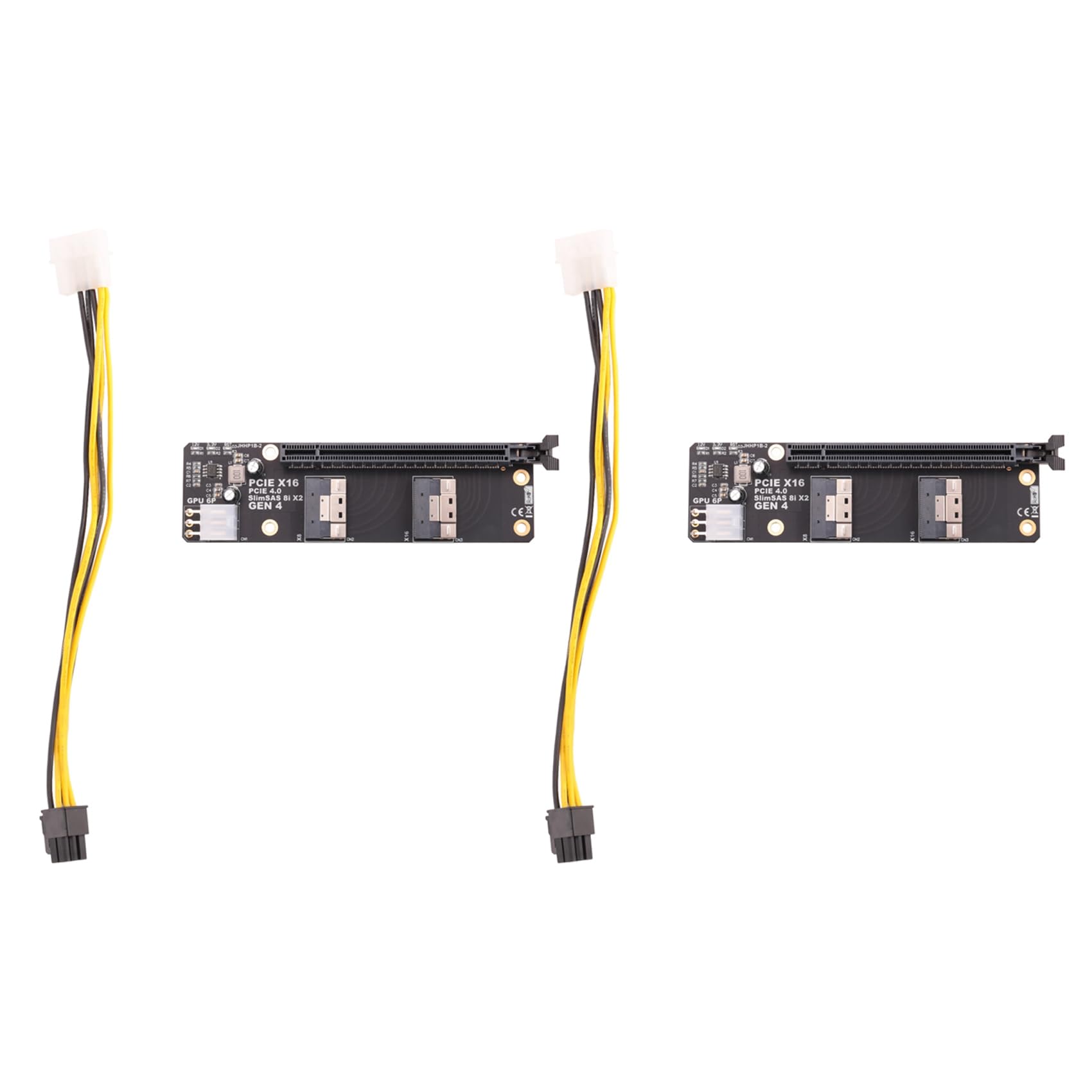 Baglaum 2X Gen4 2 Ports SlimSAS 8I X2 to PCIE 4.0 X16 Slot Adapter Board for Network Card Graphics Video Card Capture Card, 750123985