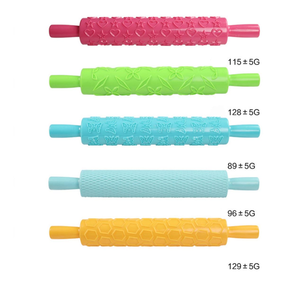 Garneck Rouleau à Pâtisserie en Plastique 8pcs Multifonctionnel, Facile à Nettoyer, pour Pâte et Pâte à Sucre, pour Décoration DIY et de Pendaison de Crémaillère Plusieurs Styles