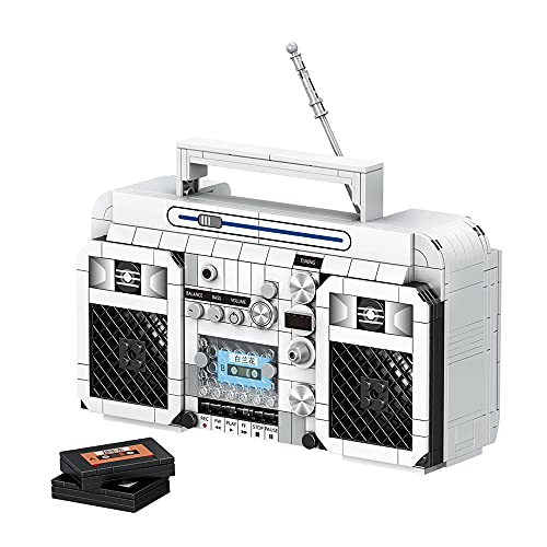 Uvini Adult Building Set, Classic Retro Series Radio, Adult Building Set, Construction Brick Set Best Gift for Adult, Teens, Collectible Model to Build, 645pcs