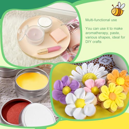 image for MTLEE 20 Pcs Natural Modeling Beeswax Pure Beeswax Bars Non Toxic Bees