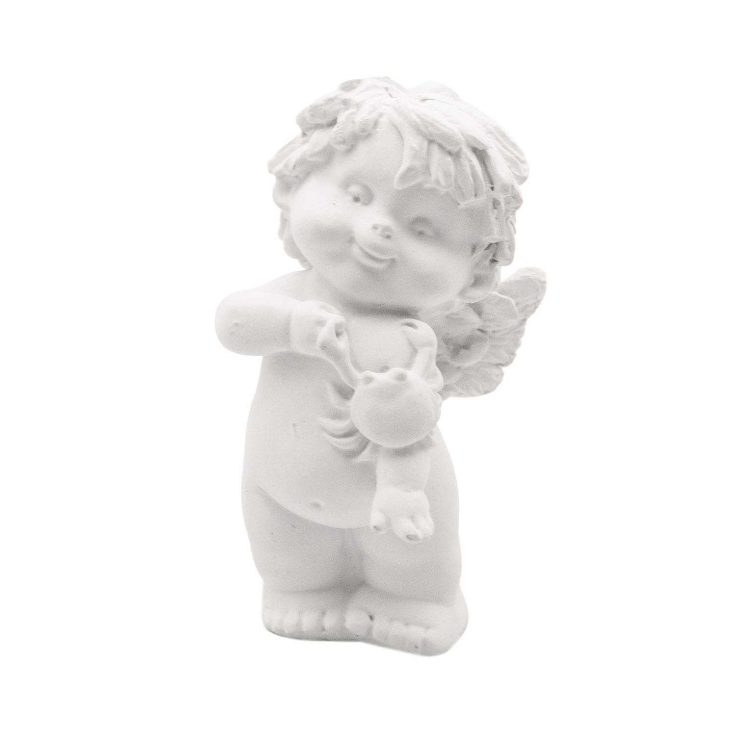 Logbuch-Verlag Angel Igor Zodiac Sign Cancer White 6-7 cm Polystone Collectable Figure Birthday Horoscope Guardian Angel Lucky Charm Table Decoration Gift Idea