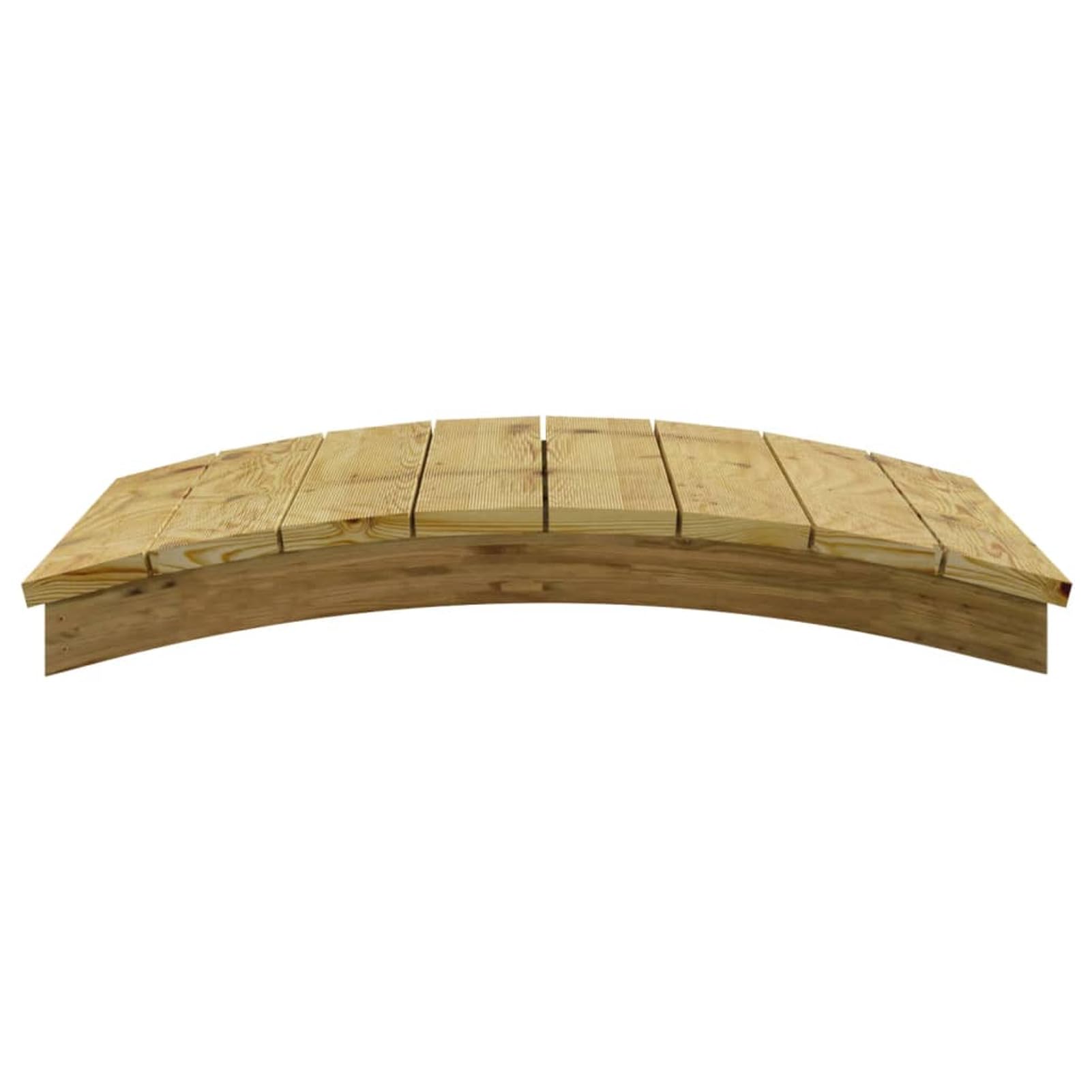 Ponte da Giardino 110x74 cm in Massello di Pino Impregnato,Ponte Ponticello da Giardino in Legno per Laghetto con Passerella ad Arco,Impermeabile per Esterni