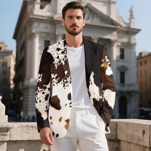 Mens Blazer Suit Slim Fit Long Sleeve 1 Button Jacket Coat with Pocket for Party Wedding S-5XL2