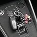CusDusk Car Black Pink Dice Keychain with Black White Dots, y2k Lucky Fortunate Charm Keyring Decoration for Bag Purse Handbag Backpack