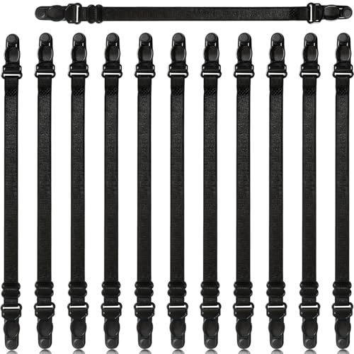 Mask Ear Saver Straps Set of 12 Adjustable Face Mask Extender Holders for Ears Elastic Back-of-Head Mask Clips