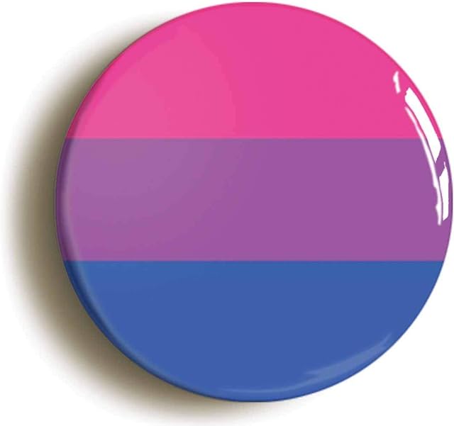 Ozorath BISEXUAL FLAG LGBT GAY PRIDE BADGE BUTTON PIN (Size is 1inch / 25mm diameter)