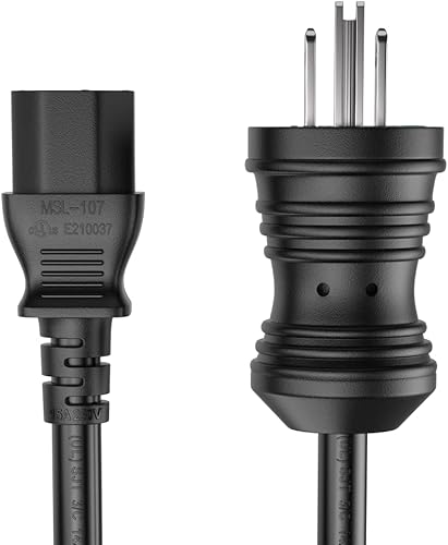 Miniatura 9 de CableLeader Cable de alimentación de grado hospitalario NEMA 5-15P a IEC320 C13 de 15 pies, 14 AWG, 15 A/125 V, SJT, cable de alimentación médica