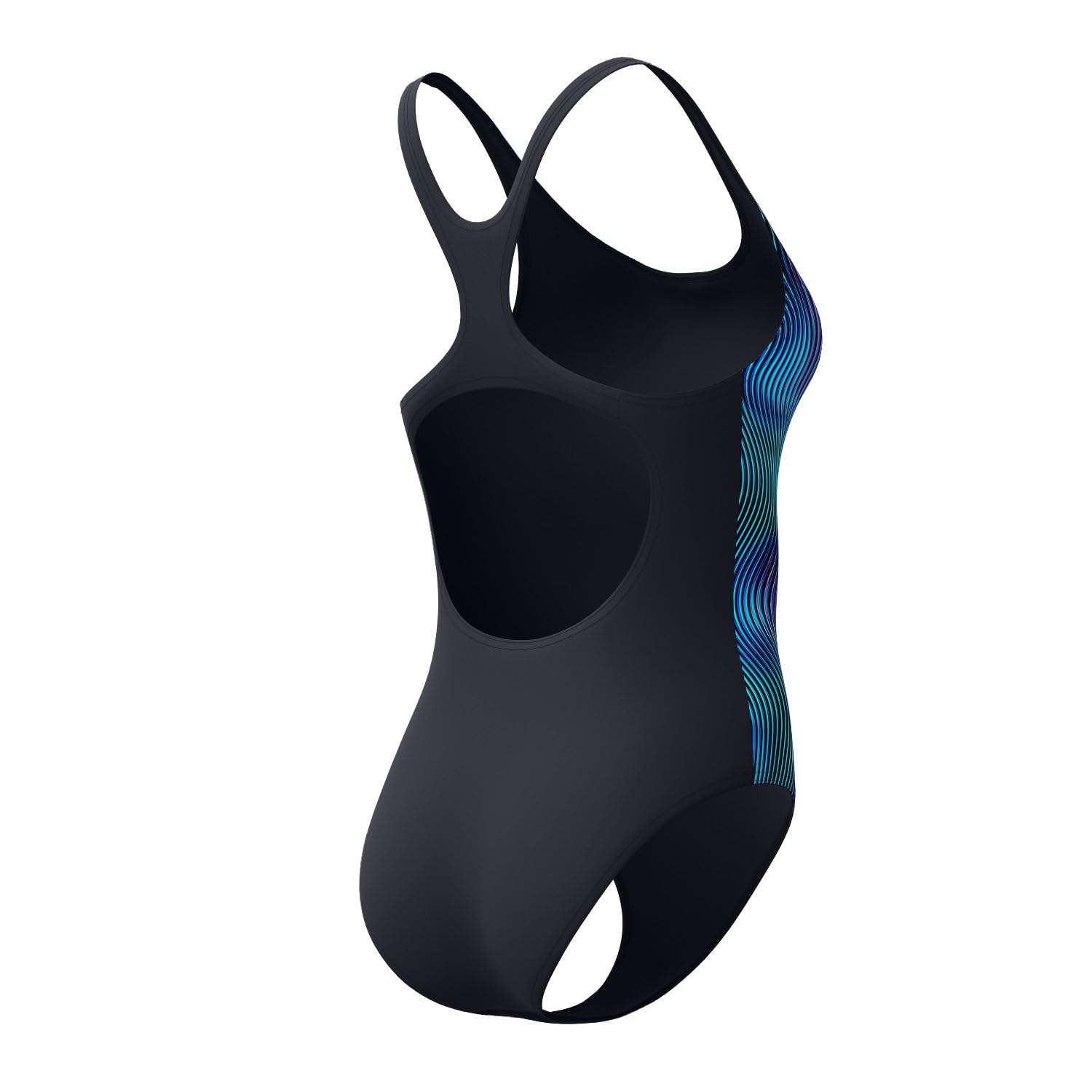 Speedo Traje de baño Medalist con impresión digital para mujer, resistente al cloro, con cobertura media