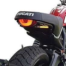 New Rage Cycles Fender Eliminator Kit with Turn Signals Compatible with 15-18 Ducati SCRAMFUL