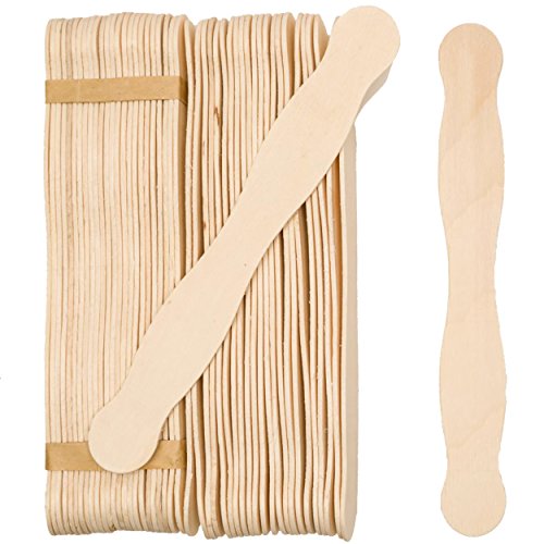 Wooden 8” Fan Handles, Wedding Programs, or Paint Mixing, Pack 100, Jumbo Craft