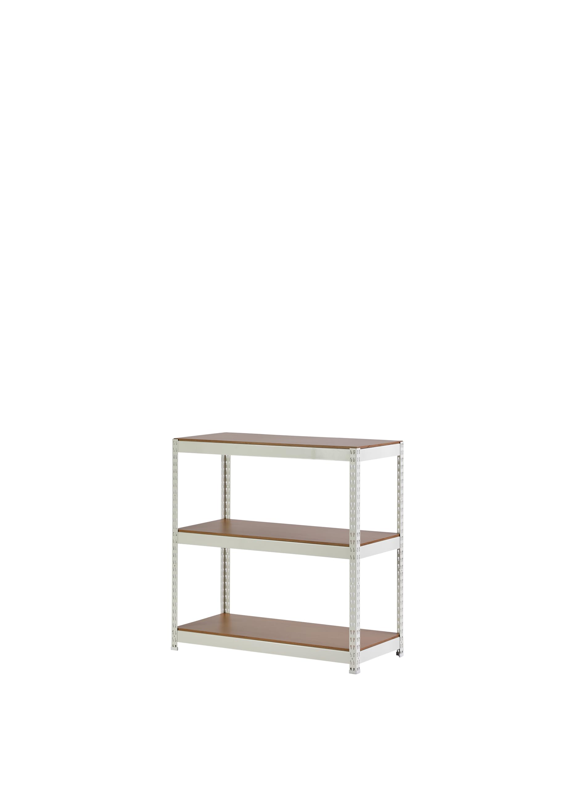 Amazon｜Home Rack ARASO スチールラック ホワイト 3段 高さ90cm 幅40