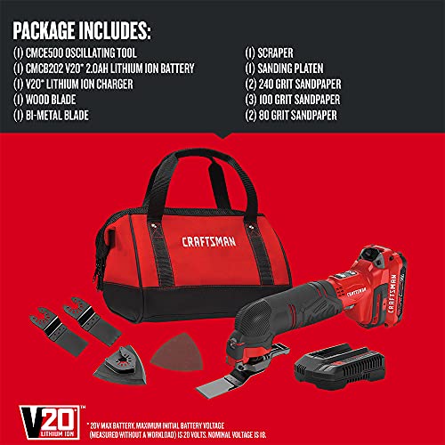 Craftsman V20* Oscillating Tool Cordless Kit (Cmce500D1) #TOP2