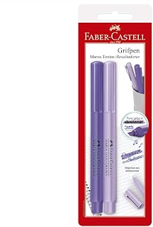 Caneta Marca Texto, Faber-Castell, Grifpen, SM/MTVRZF, 2 Unidades, Roxo Neon/Pastel