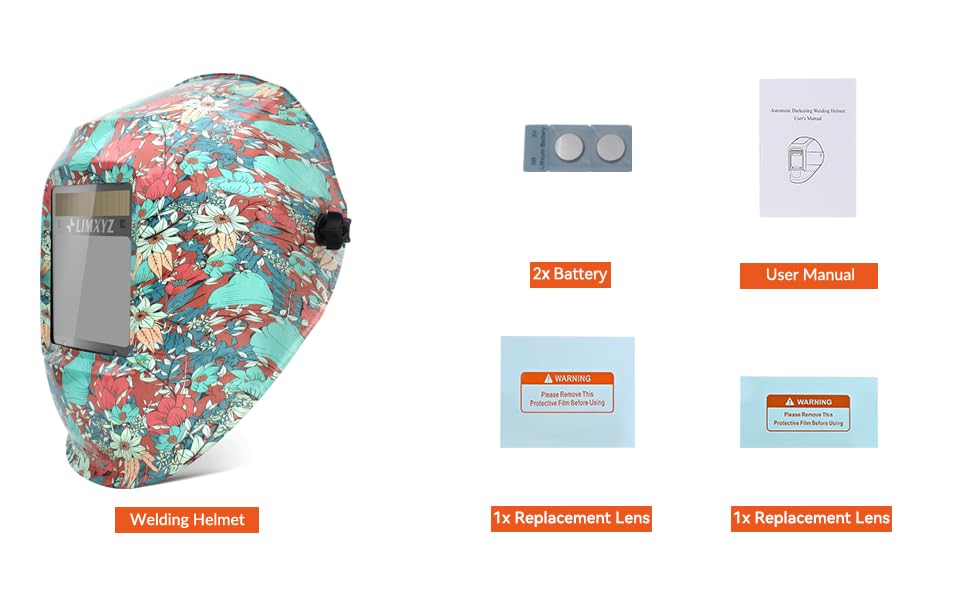 Image of Welding Helmet Auto Darkening,Large Viewing 3.94 * 3.15 inch True Color Welding Hood with 4 Arc Sensors Solar Powered,Wide Shade 5-9 /9-13 for TIG, MIG, MAG (B-001)