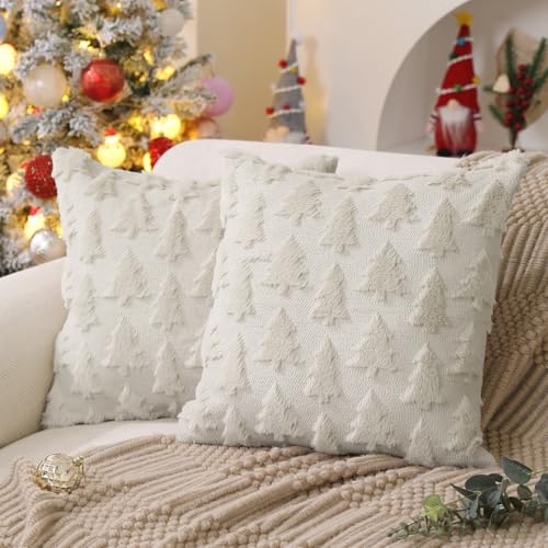 DFXSZ Christmas Tree Pillow Covers 18x18 inch Set...