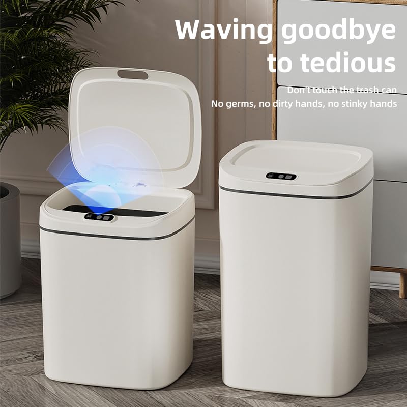 Bote de basura automático con sensor de movimiento y tapa miniatura 2