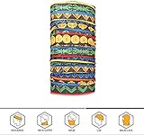 12-in-1 Headband [Prints] - Versatile Lightweight Sports & Casual Headwear - Bandana, Neck Gaiter, Balaclava, Helmet Liner, Mask & More. Constructed with High Performance Moisture Wicking Microfiber Tribal One Size