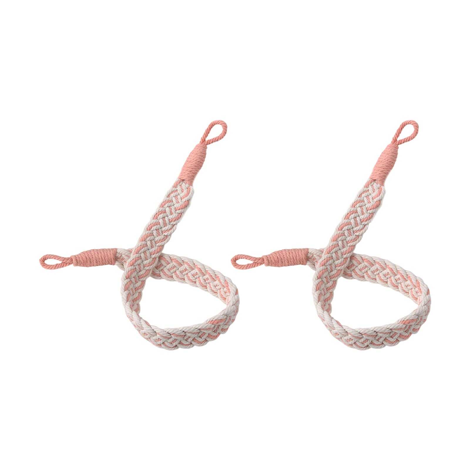 Tsophreniq Of 2 Braided Fabric Curtain Tiebacks Rope Window Drapery Holdbacks Straps Cords Accessories Handwoven Holders