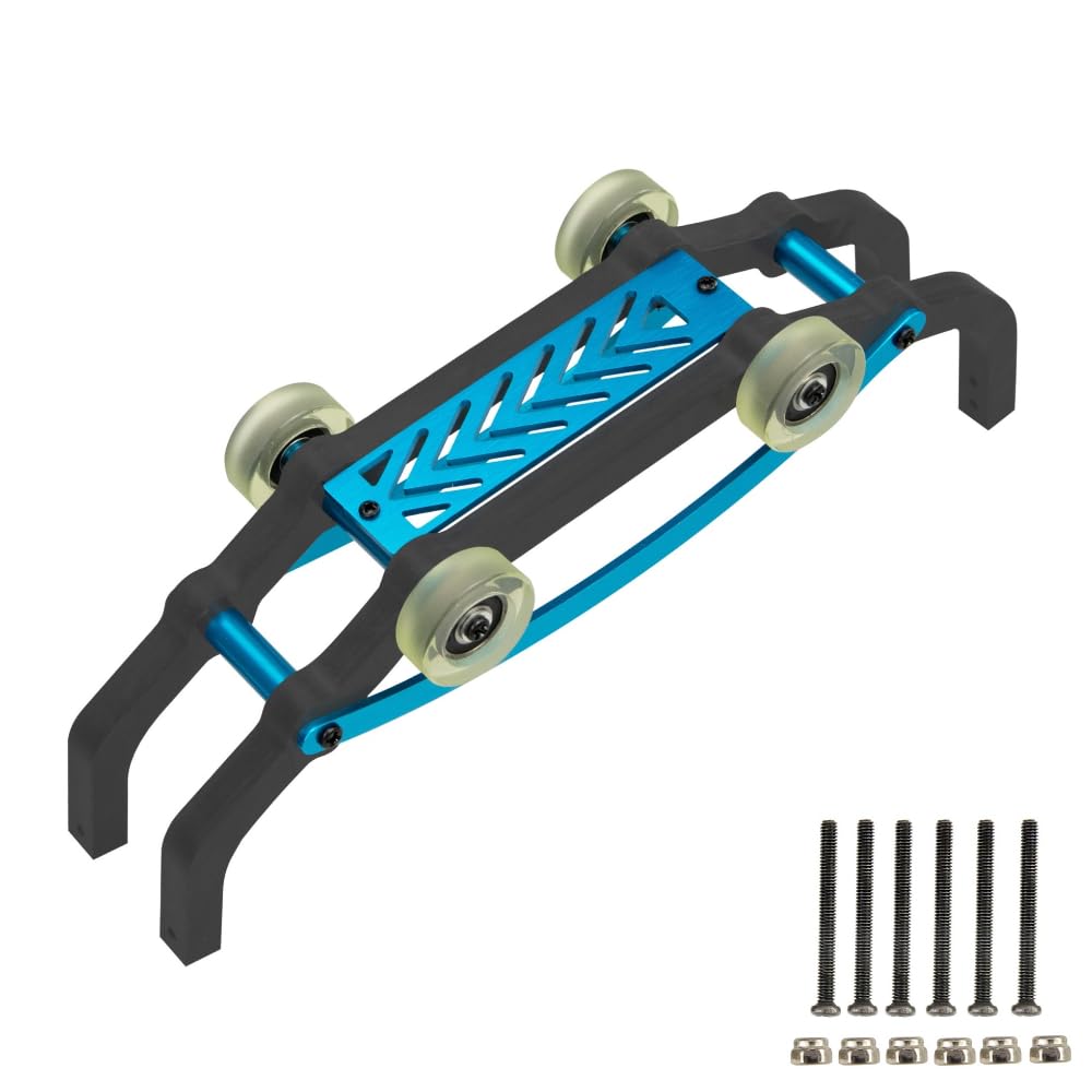 RWLZLB Nylon Aluminum Alloy Roll Cage Wheelie Bar Compatible with Hyper GO H16BM H16GT H16DR MJX H16 16207 16208 16209 16210 1/16 RC Car Upgrade Parts (Blue)