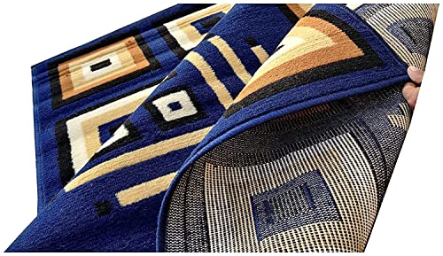 Image of Soft Thick Washable Rugs for Home Decor Living Room 6x8 Feet (180 x 235 Cm) Blue Color