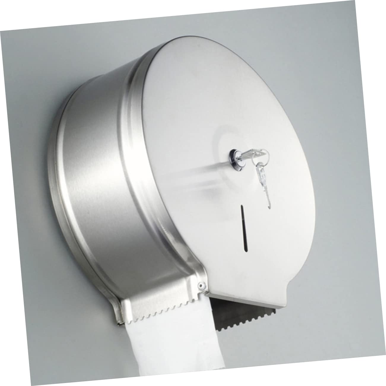 Portarotolo Rotondo e Bagno da Acciaio Inossidabile Argento in Moderno Design Resistente Allacqua Facile da Installare Decorare per Stanza