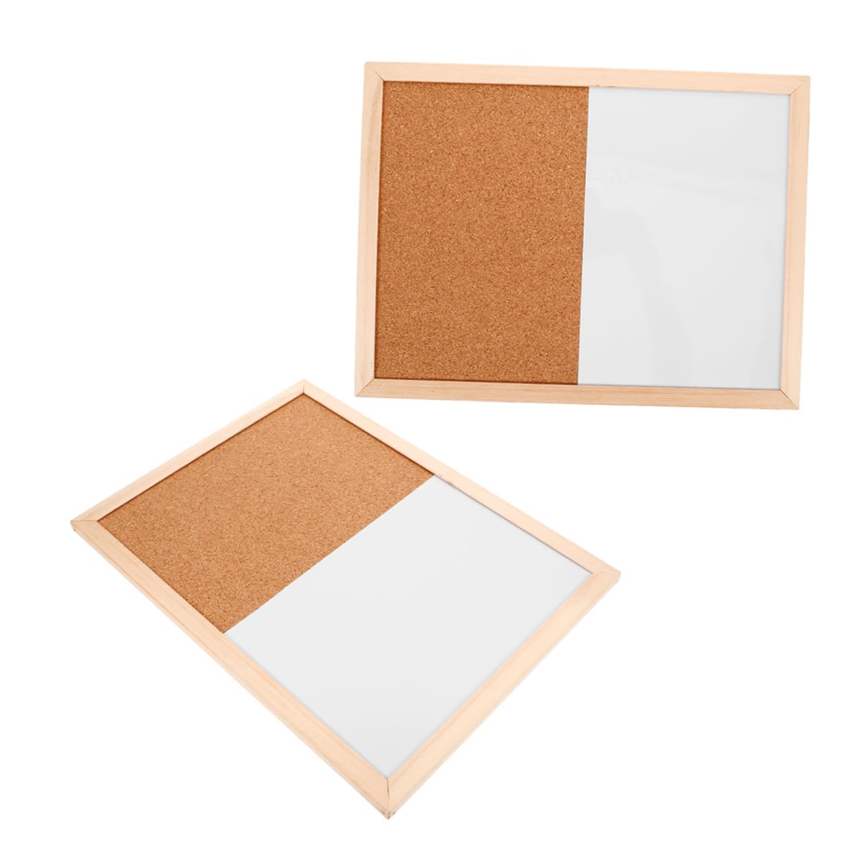 Artibetter Tablero de Corcho Pequeño con Pizarra 2 Piezas Marco de Madera Doble Cara para Oficina y Escuela Notas y Mensajes