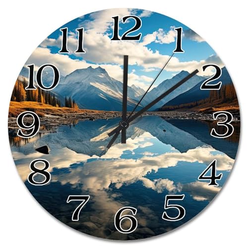 Horloge murale en bois haut de gamme style parc national rustique