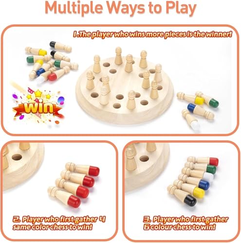 Image of Memory Chess Game, Memory Game for Kids, Board Games Toys for Boys and Girls Fun Adults at Home Games for Boys 7-14 Years funzone Puzzle Game for Kid 7 to 10 Years