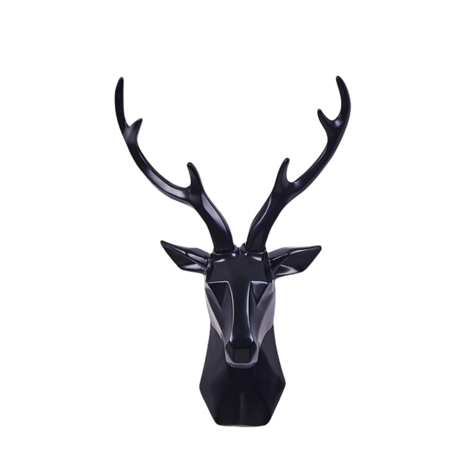Zyqixluk A2 Animal Heads Wall Decor Resin Deer Head Wall Decoration Geometric Deer Head Statue Sculpture Home Modern Decoration,