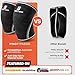 ProFitness Knee Sleeves Weightlifting for Men & Women | 7mm Thick Neoprene | Supportive Knee Compression Sleeve for Working Out, Squats & Knee Support (Black, Medium)