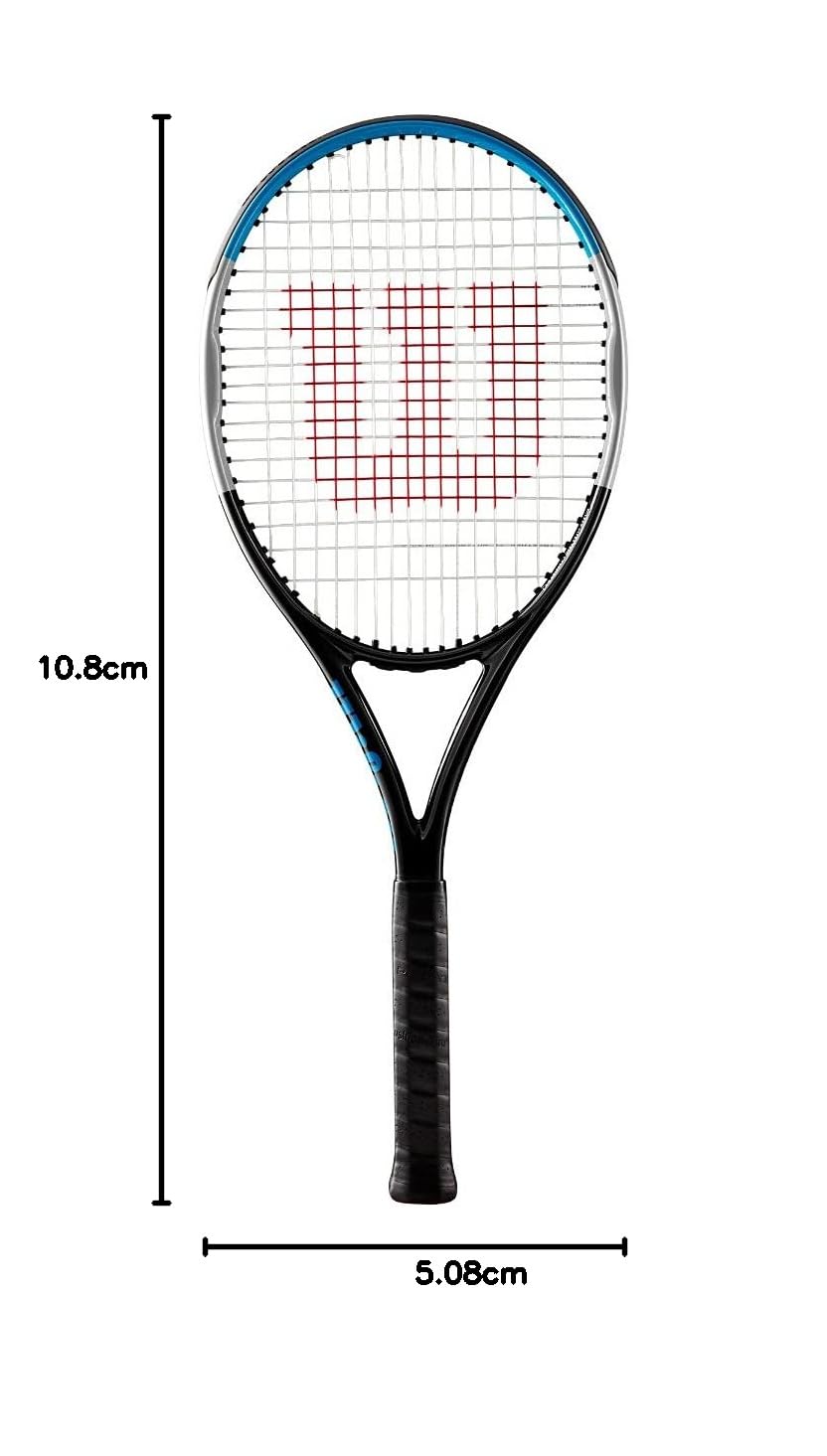 Wilson Racchetta da Tennis Ultra Team V3.0, per Giocatore Amatoriali, Geometria e Potenza, Nero/Argento/Blu, WR046210U0