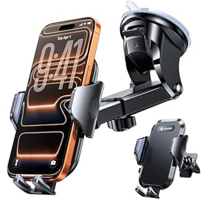 andobil [2025 Military-Grade Durability] Car Phone Holder [Upgraded Strongest Suction & Clip] Cell Phone Car Mount Dashboard Windshield Vent,Truck Cradle Stand for iPhone 17 Pro Max 16 15 14 Samsung
