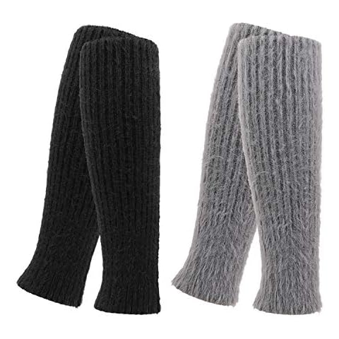 QKURT Winter Knit Crochet Leg Warmers Cover
