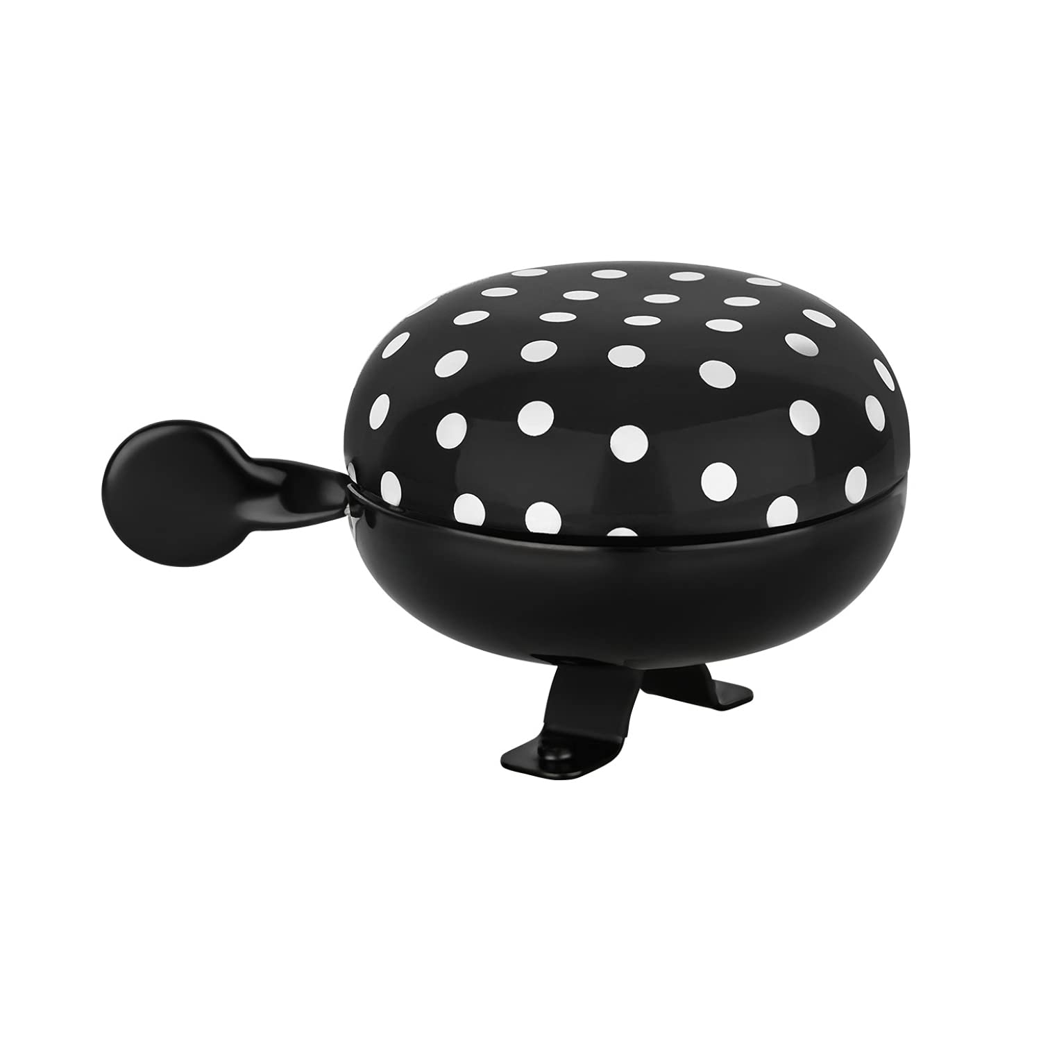 URBAN ZWEIRAD bicycle bell - BIG MAMA bike bell (large), bell for roadster or ladies’ bicycles (black with Polka Dots) — image 1