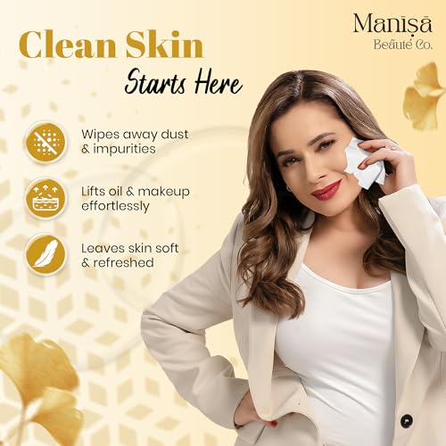 Image of Co. 24K Gold Touch Refreshing Wipes | Alcohol-Free, Vegan Makeup Remover | Paraben-Free & Cruelty-Free Facial Wipes for Sensitive Skin - 300 Wipes (Pack of 12)