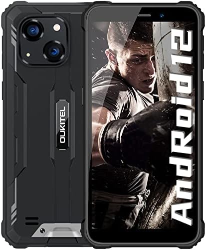 OUKITEL Rugged Smartphone WP20(2022),Android 12 Unlocked Rugged Phone,6300mAh,5.9",4GB+32GB/1TB SIM Free Mobile Phones,20MP Camera,IP68/69K Lightweight Waterproof Phone,4G Dual SIM-Black