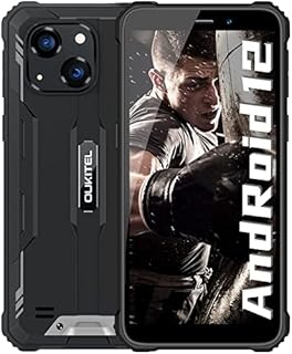 OUKITEL Rugged Smartphone WP20(2022),Android 12 Unlocked Rugged Phone,6300mAh,5.9",4GB+32GB/1TB SIM Free Mobile Phones,20MP Camera,IP68/69K Lightweight Waterproof Phone,4G Dual SIM-Black