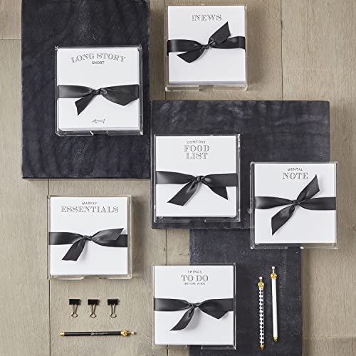 Image of Santa Barbara Design Square Acrylic Notepaper Holder with 125 Sheets Heavyweight Paper, 6.5 inch, Mental Note
