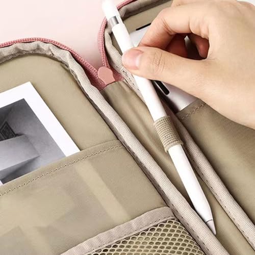 Sac à main de style simple organiseur bleu foncé multi-poches - 5