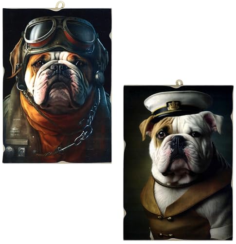 Plaque bois bulldog vintage pour relooker un mur vide avec style retro