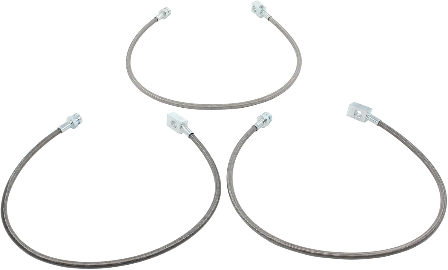 Front and Rear Extended Stainless Brake Lines for Jeep Wrangler TJ YJ 1987-2006, Cherokee XJ 1984-2001