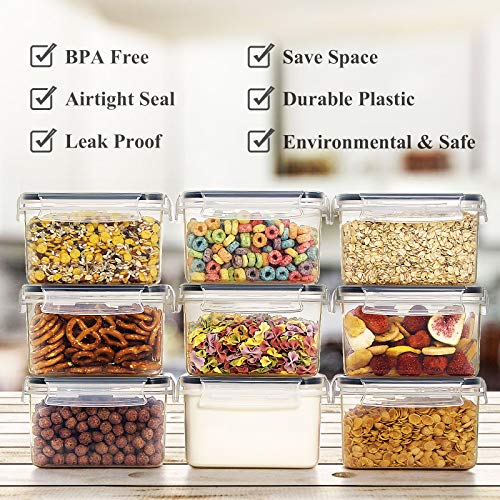 Wildone Airtight Food Storage Containers, Cereal & Dry Food Storage Container Set Of 16 [0.8L /3.38 Cups] For Sugar, Flour And Baking Supplies, Leak-Proof & Bpa Free, With 20 Labels & 1 Marker #TOP1